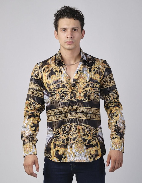 Camisa casual Benziny manga larga para hombre