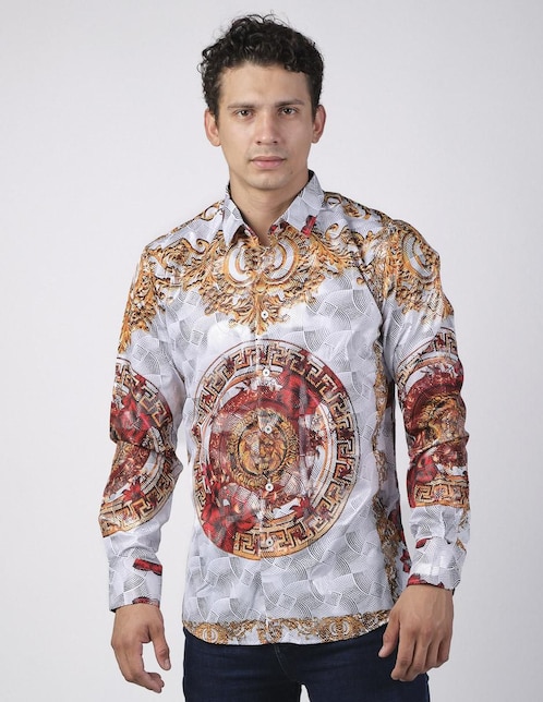 Camisa casual Benziny manga larga para hombre