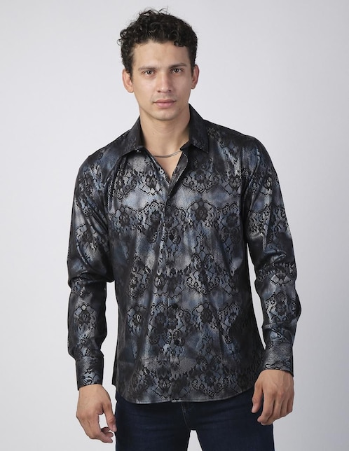 Camisa casual Benziny manga larga para hombre