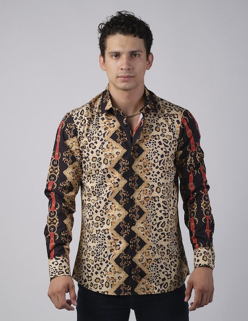Camisa casual Benziny manga larga para hombre