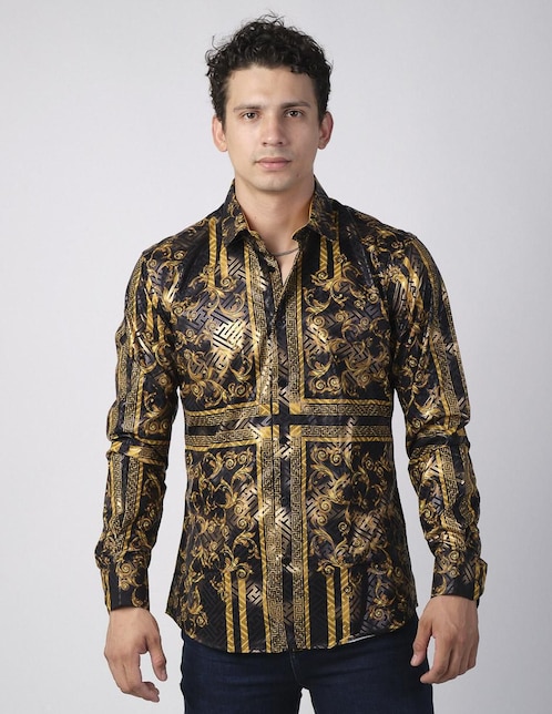 Camisa casual Benziny manga larga para hombre