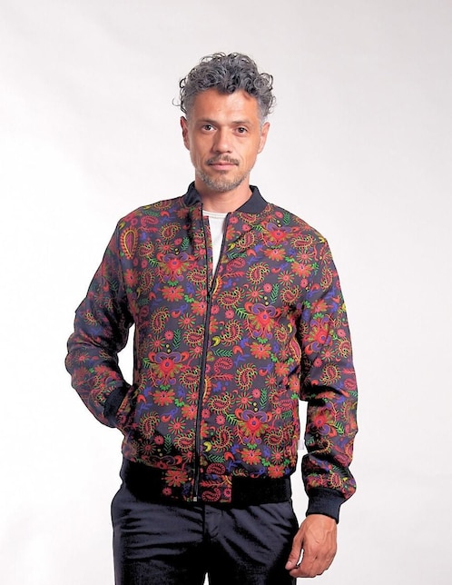 Chamarra bomber Chico Malo texturizado para hombre