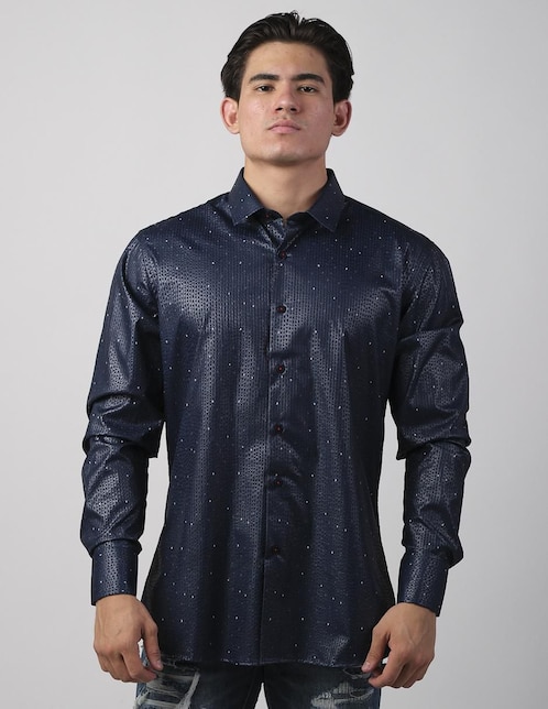 Camisa casual Benziny de algodón manga larga para hombre