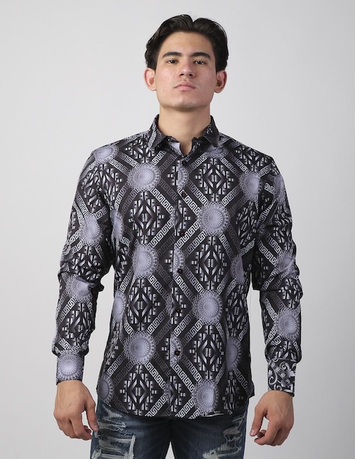 Camisa casual Benziny manga larga para hombre