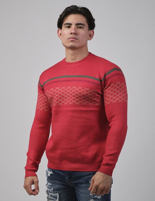 "suéter" moderno "cuello" redondo "para hombre"