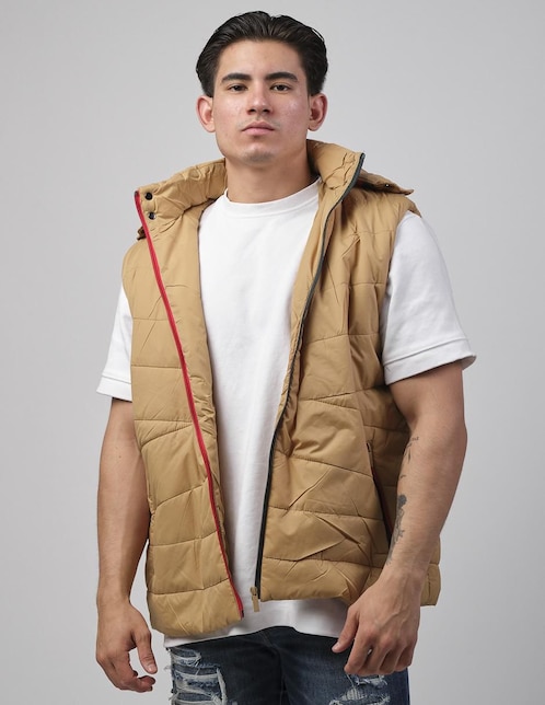 "chaleco" moderno no algodón con capucha "para hombre"