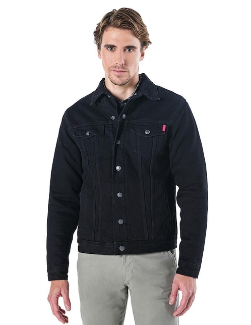 Chamarra casual Oggi Jeans con bolsillos para hombre