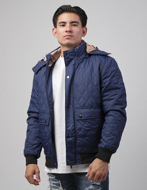 Chamarra casual con capucha para hombre 1