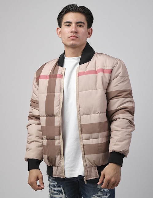 "chamarra" casual moderno no "de" poliéster sin diseño "para hombre"