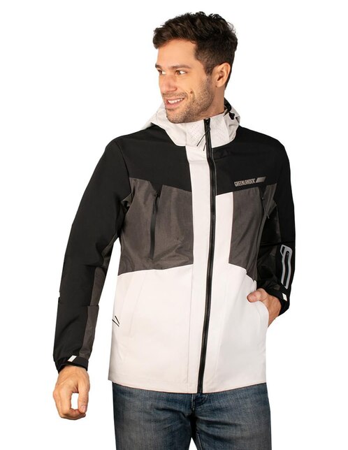 Chamarra casual repelente al agua capucha desmontable para hombre Chamarra casual repelente al agua capucha desmontable para hombre