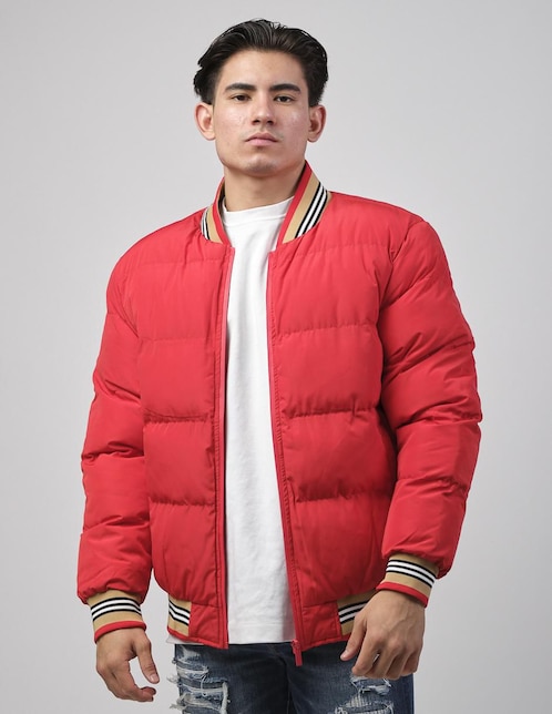"chamarra" casual moderno no "de" poliéster sin diseño "para hombre"
