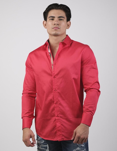 Camisa casual manga larga para hombre 1