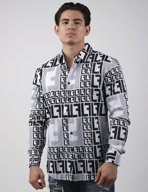 Camisa casual manga larga para hombre