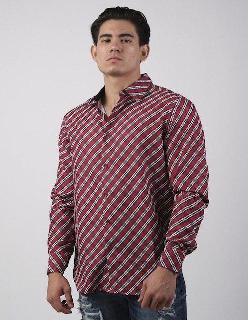 Camisa casual Pavini manga larga para hombre