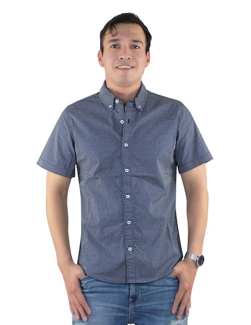 BRETON Camisa casual Breton de algodón manga corta para hombre