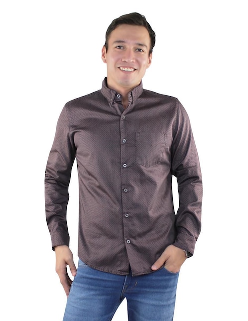 BRETON Camisa casual Breton de algodón manga larga para hombre