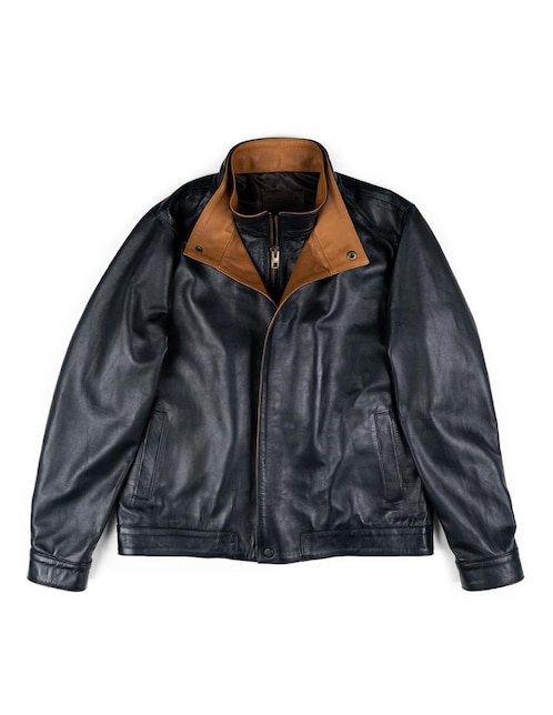 Chamarra casual Lastwolf de piel para hombre
