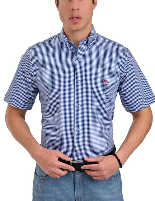 Camisa casual de algodón manga corta para hombre 1
