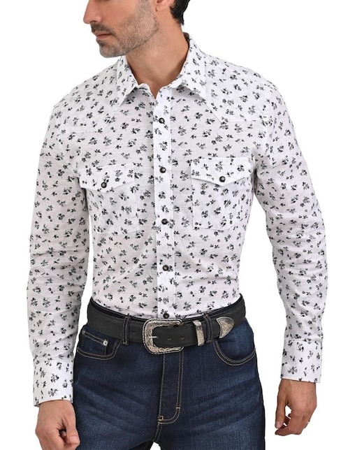 Camisa casual Yale de algodón manga larga para hombre
