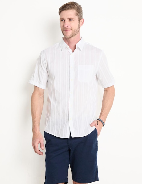 Camisa casual de algodón manga corta para hombre 1