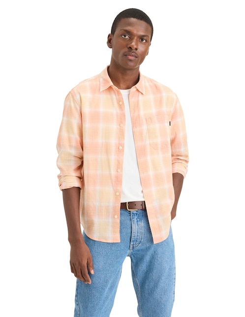 Camisa casual de algodón manga larga para hombre 1