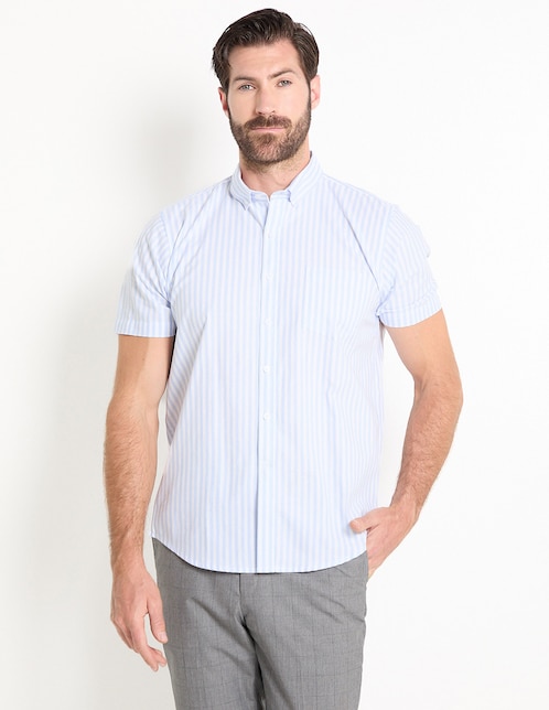 Camisa casual Dioro de algodón manga corta para hombre