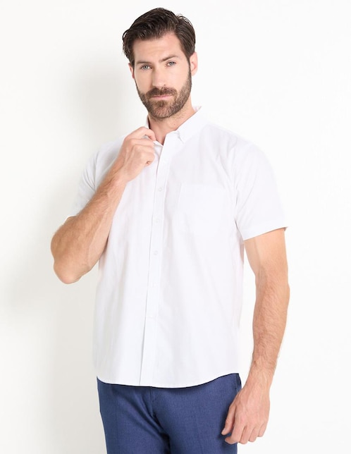 Camisa casual de algodón manga corta para hombre 1
