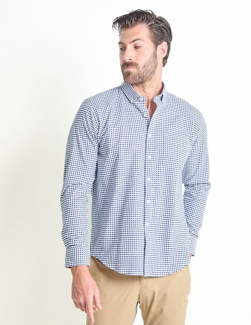 Camisa casual Dioro de algodón manga larga para hombre