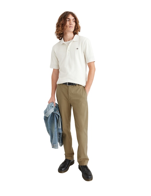 Pantalón recto Dockers de algodón para hombre