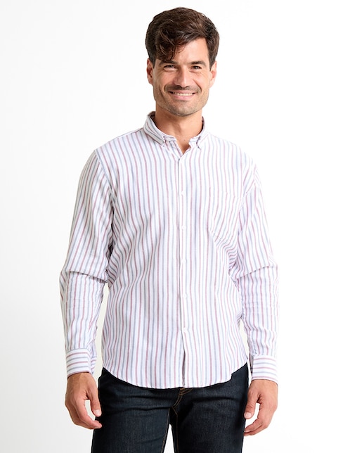 Camisa casual de algodón manga larga para hombre