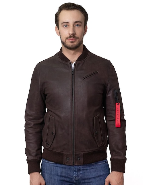 Chamarra bomber Perry Ellis con bolsillos para hombre