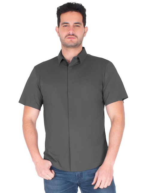 "camisa/sobrecamisa" casual generra "de" (si aplica) poliamida "manga" corta "para hombre"