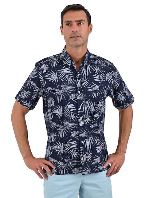 Camisa casual Michel Blanc manga corta para hombre