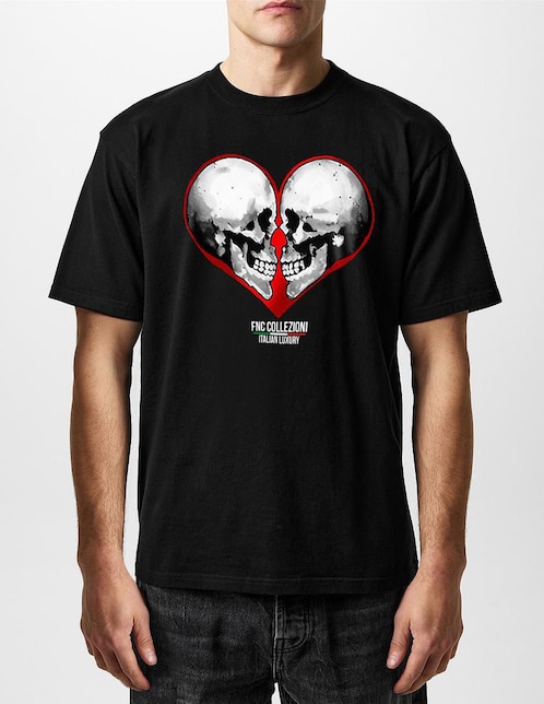 Playera Fnc Collezioni skullove cuello redondo para hombre
