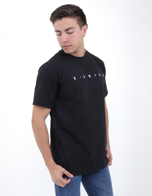 Playera K-Swiss cuello redondo para hombre