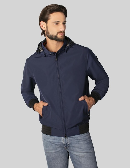 Chamarra bomber capucha desmontable para hombre 1