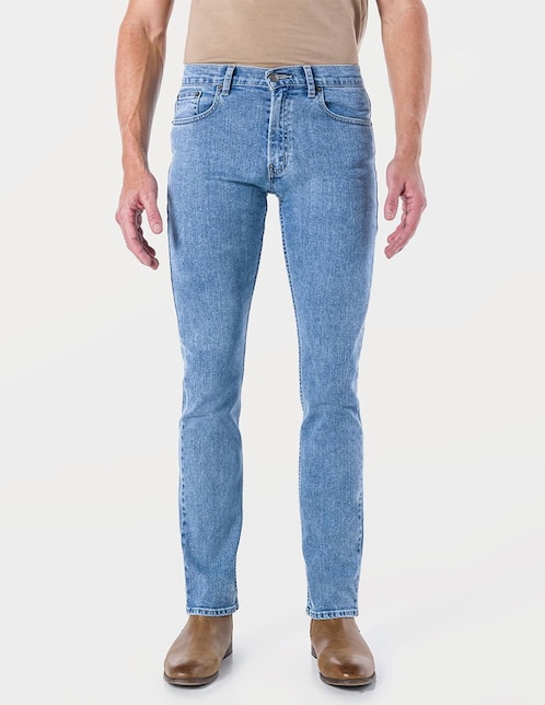 Jeans bota lavado stone wash para hombre 1