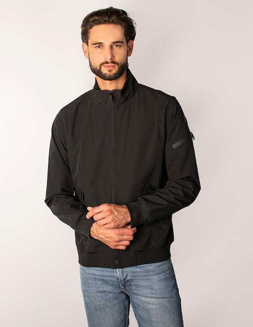 Chamarra bomber impermeable con bolsillos para hombre Chamarra bomber impermeable con bolsillos para hombre