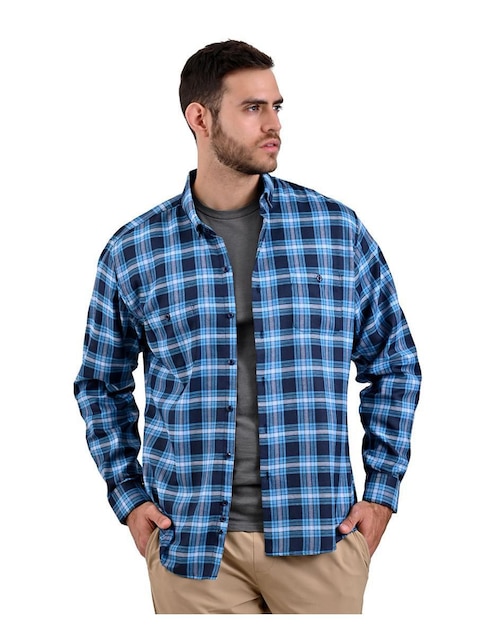Camisa casual de algodón manga larga para hombre 1