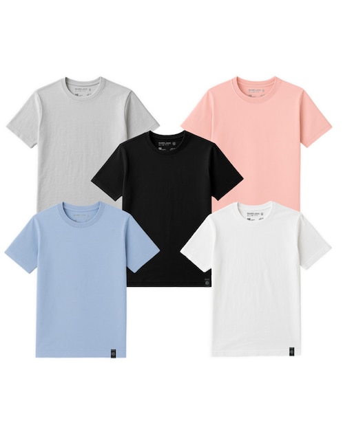 Set playera cuello redondo para hombre 1