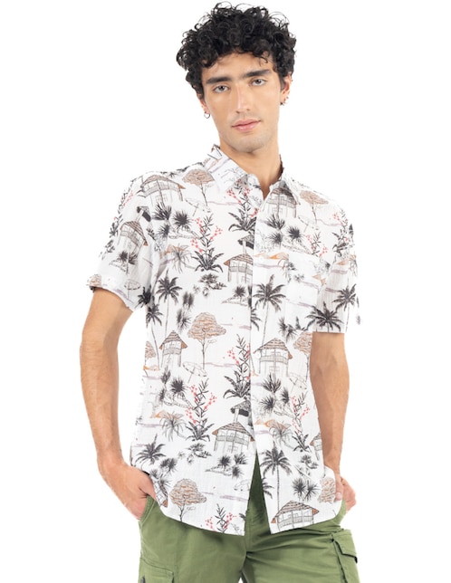 Camisa casual de algodón manga corta para hombre 1