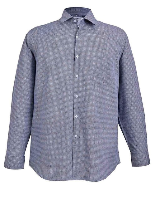 Camisa casual Michel Blanc de algodón manga larga para hombre