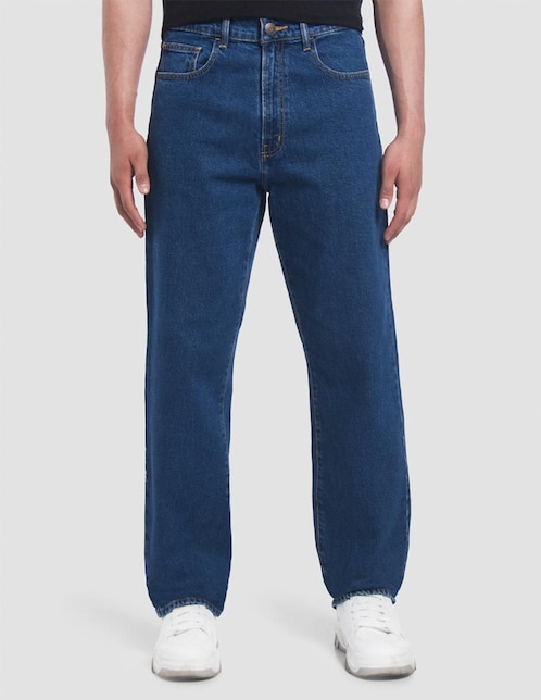 "jeans" relaxed baggy oggi jeans croster baggy "lavado" stone wash "para hombre"
