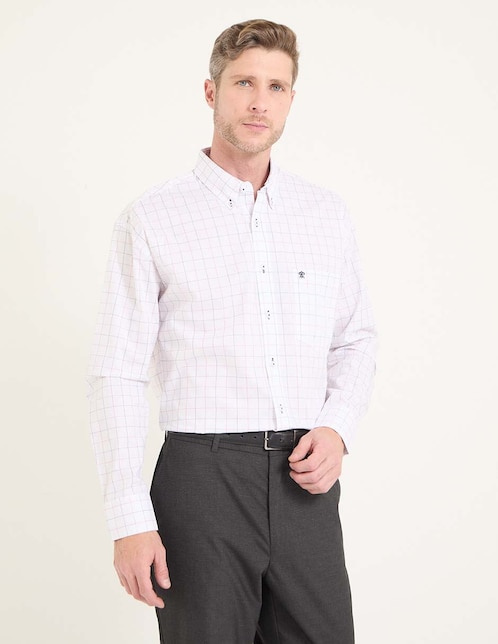 Camisa casual Cavalatti de algodón manga larga para hombre