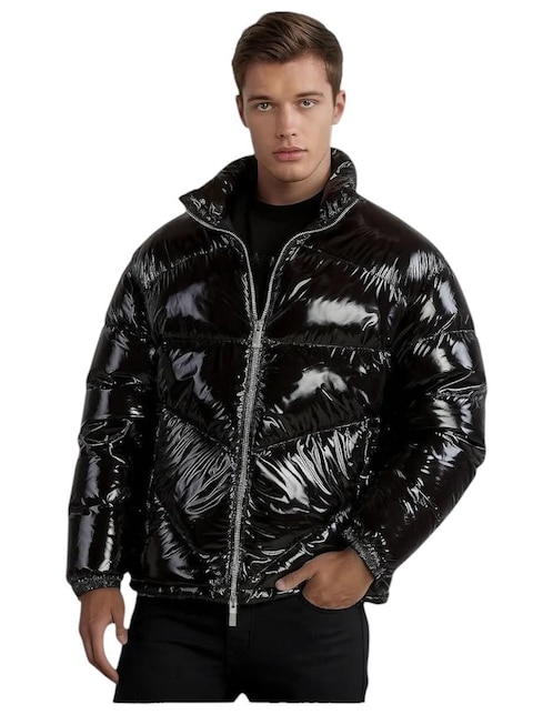 Chamarra acolchada Armani Exchange impermeable capitonada para hombre