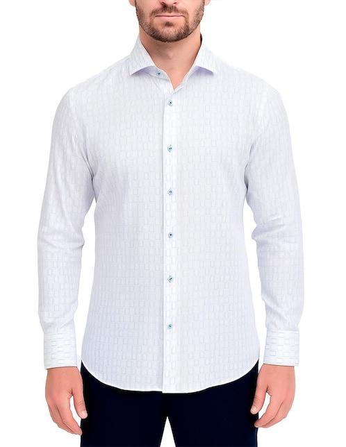 Camisa casual Cuadra manga larga para hombre