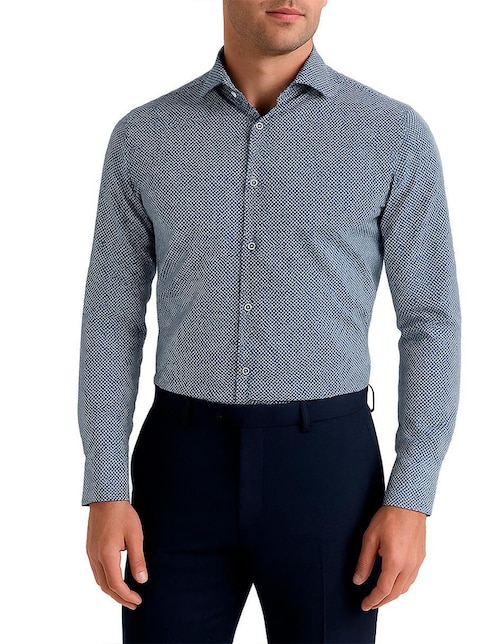 Camisa casual Cuadra manga larga para hombre