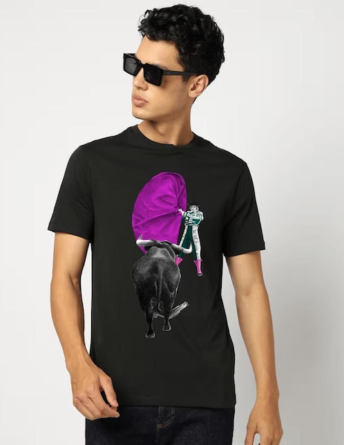 "set playera/playera" marëvnyk tauromaquia torero toro zapopina "cuello" redondo "para hombre"