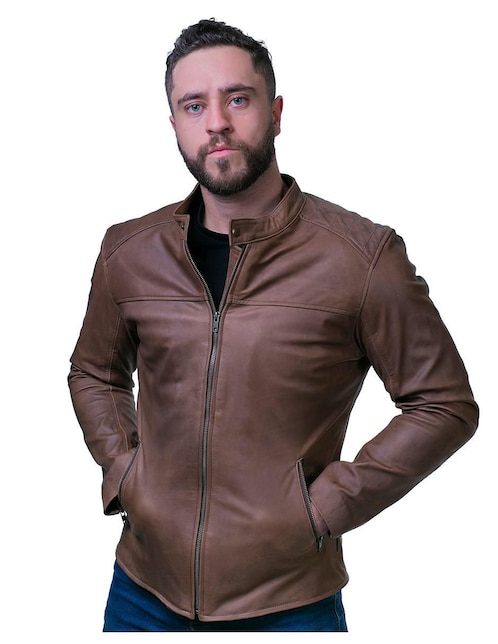 Chamarra para motociclista Castelli Leather Authentic para hombre