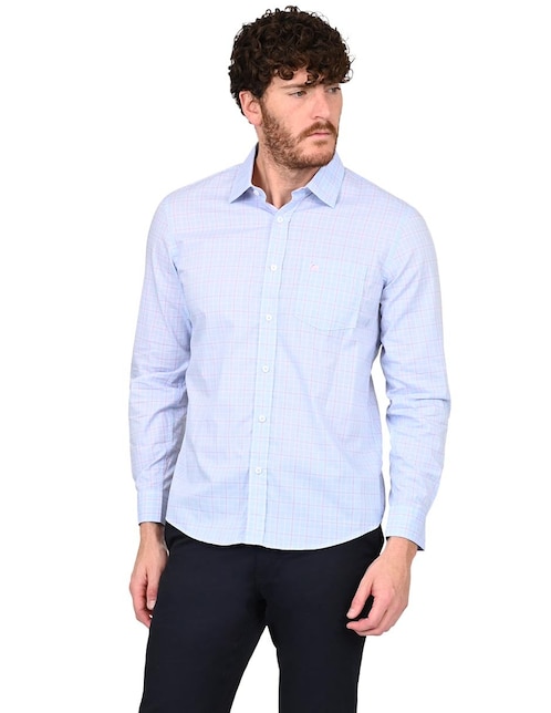Camisa casual de algodón manga larga para hombre 1